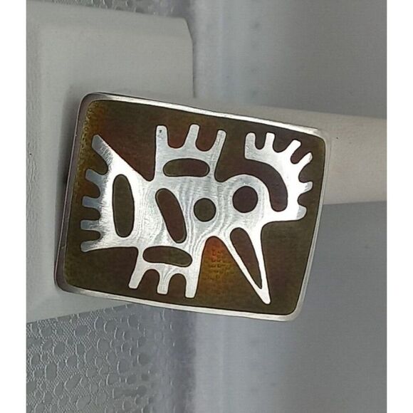 David Andersen Rare brooch DA Norway Scandinavian design enamel pin jewelry - Picture 1 of 7